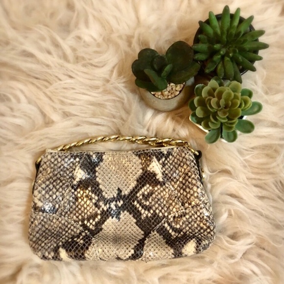 snake print mini bag